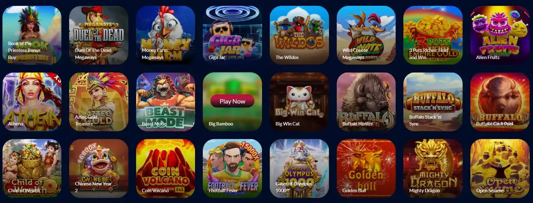 Pesobet casino games